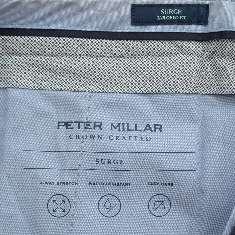 New Peter Millar Crown Crafted Men's Surge Performance Trouser Pants Navy 38x30 - Picture 6 of 6